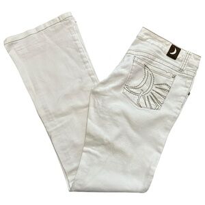 Sister Moon Denim Vintage Y2K Women’s Size 28 Cream Ivory Boot Cut Jeans
